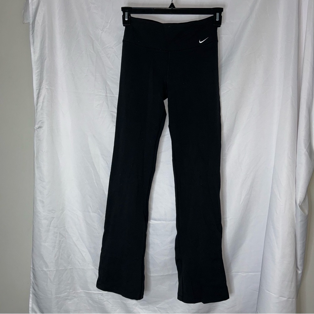 Nike Yoga Pants Black Flared Athletic Stretch Fitted Bottoms